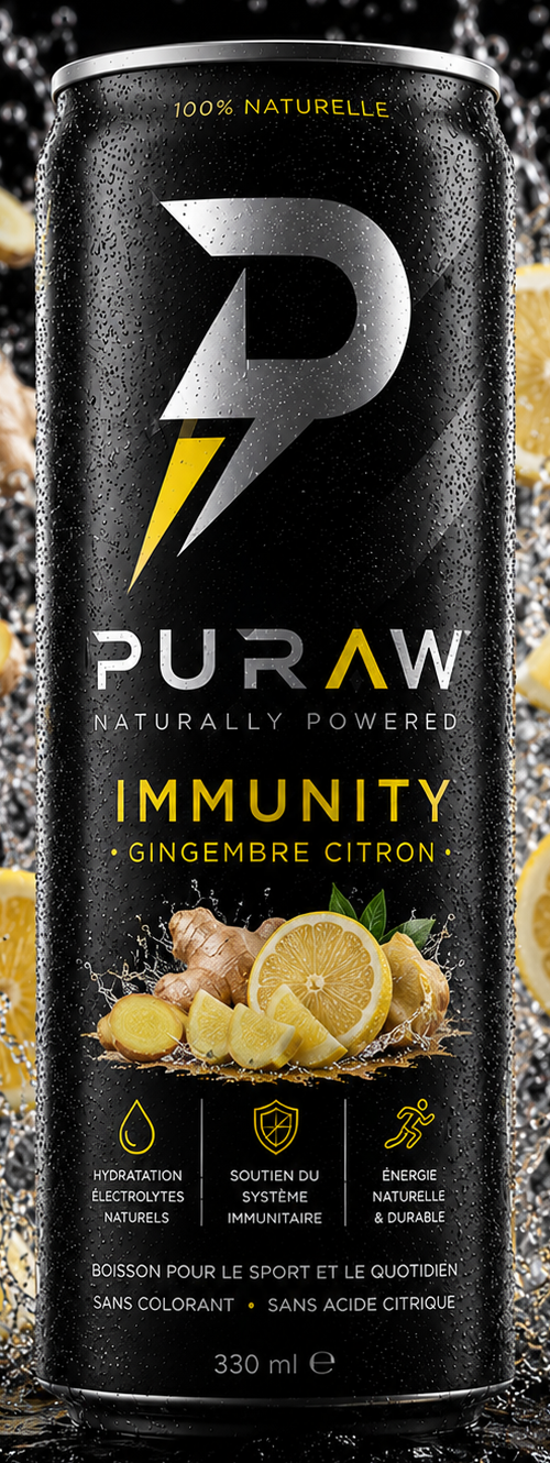 Canette PURAW IMMUNITY Gingembre Citron
