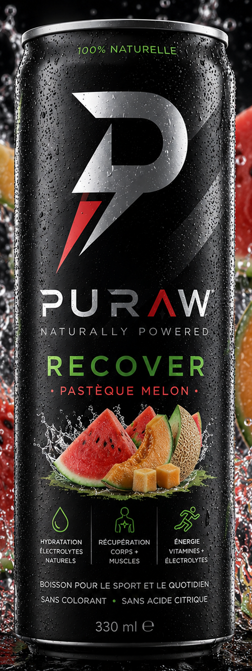 Canette PURAW RECOVER Pastèque Melon